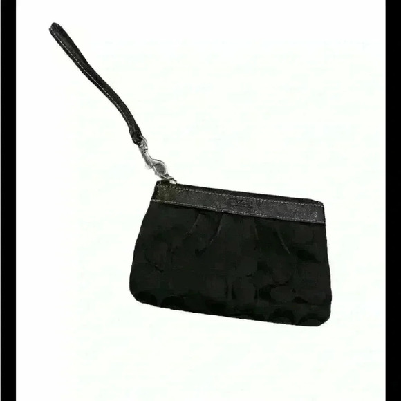 Coach Signature C Jacquard Mini Wristlet | Red Interior - Picture 1 of 4